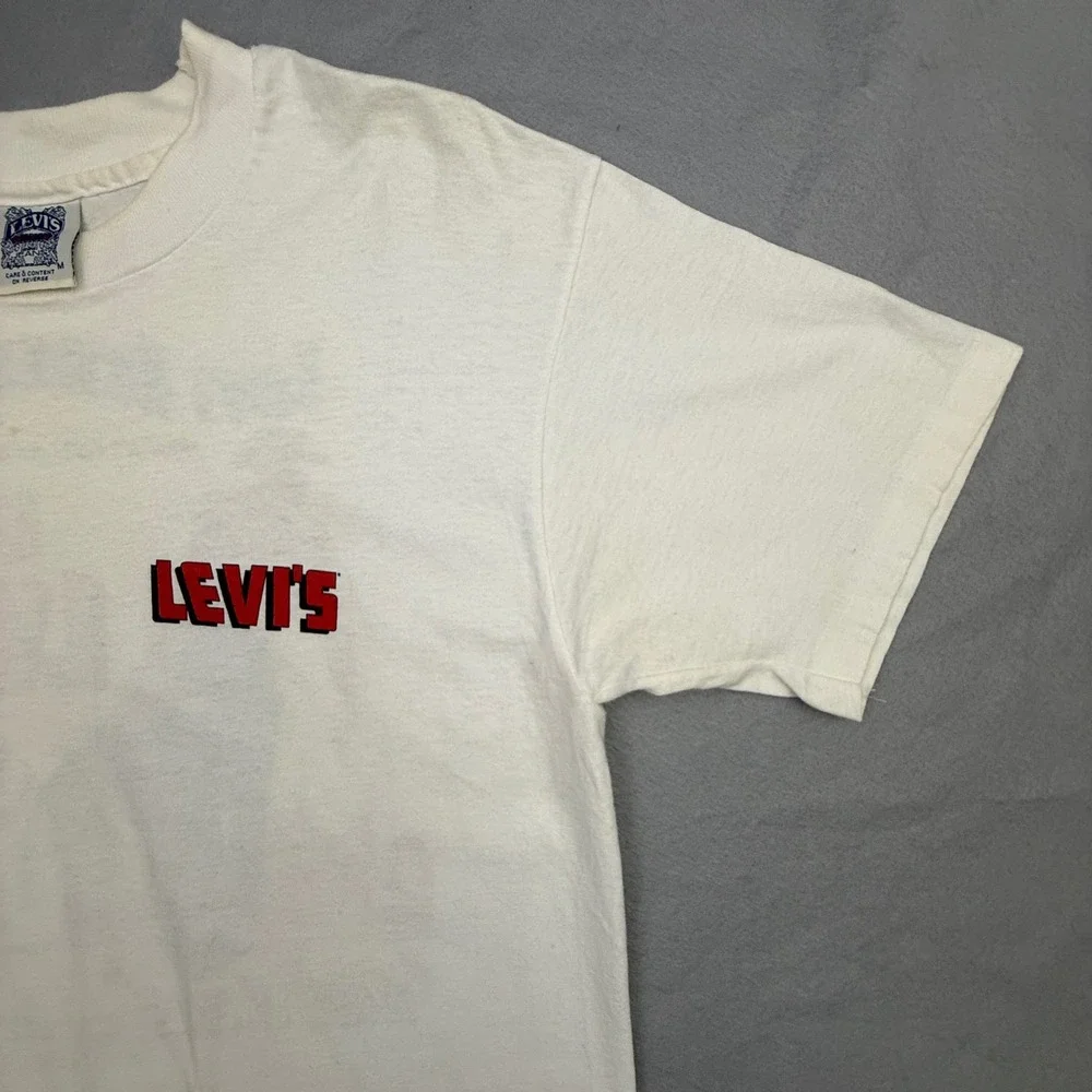 Levi's T-Shirt Mens Medium Vintage 80's Western Cowboy Graphic USA Single Stitch